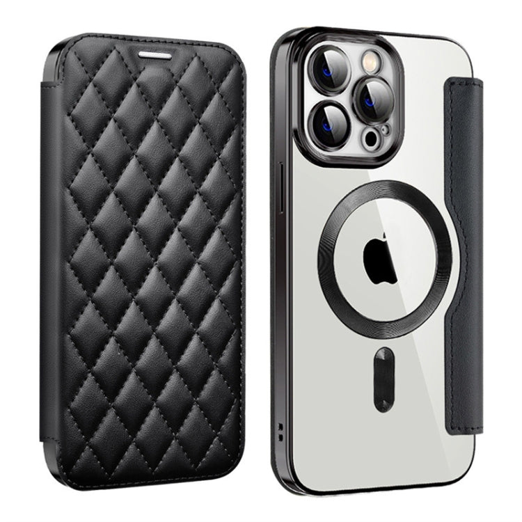 Shield Magsafe RFID Anti-theft Rhombus Leather Phone Case
