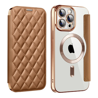 Shield Magsafe RFID Anti-theft Rhombus Leather Phone Case