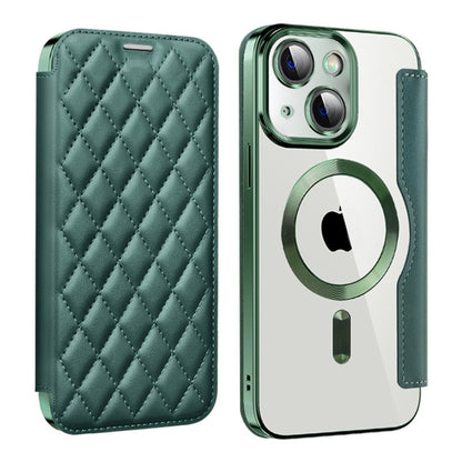 Shield Magsafe RFID Anti-theft Rhombus Leather Phone Case