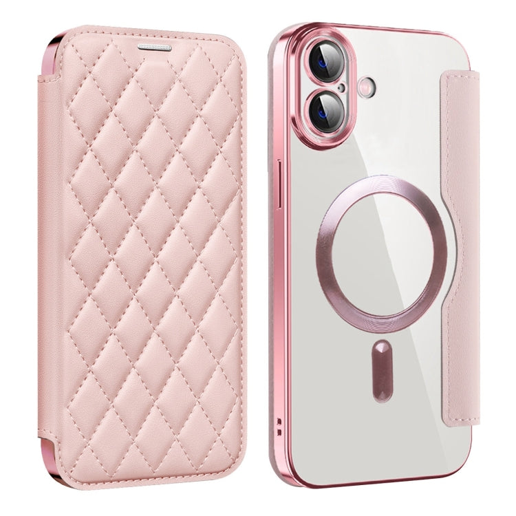 Shield Magsafe RFID Anti-theft Rhombus Leather Phone Case