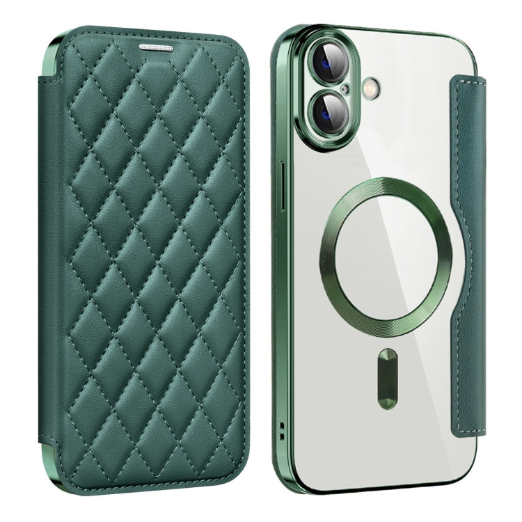 Shield Magsafe RFID Anti-theft Rhombus Leather Phone Case