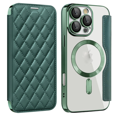 Shield Magsafe RFID Anti-theft Rhombus Leather Phone Case