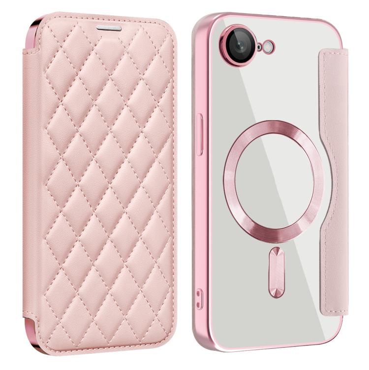 Shield Magsafe RFID Anti-theft Rhombus Leather Phone Case