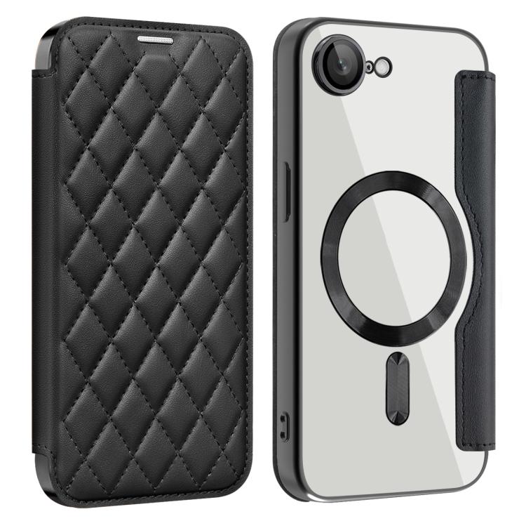 Shield Magsafe RFID Anti-theft Rhombus Leather Phone Case