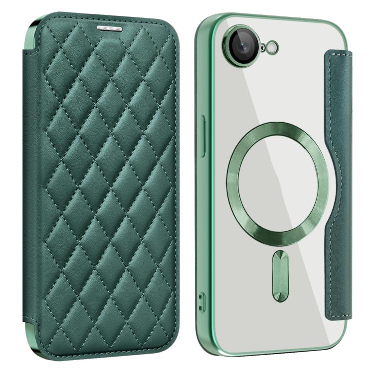 Shield Magsafe RFID Anti-theft Rhombus Leather Phone Case