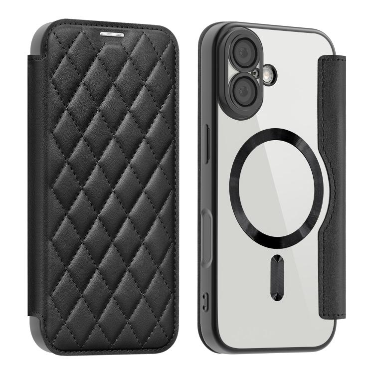 Shield Magsafe RFID Anti-theft Rhombus Leather Phone Case