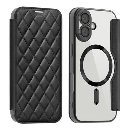 Shield Magsafe RFID Anti-theft Rhombus Leather Phone Case