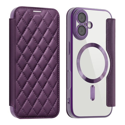 Shield Magsafe RFID Anti-theft Rhombus Leather Phone Case