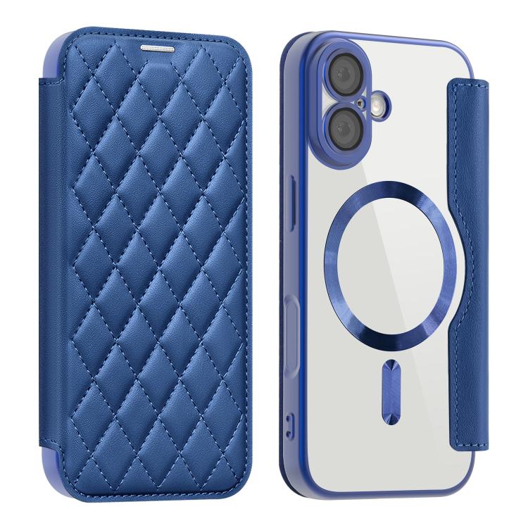 Shield Magsafe RFID Anti-theft Rhombus Leather Phone Case