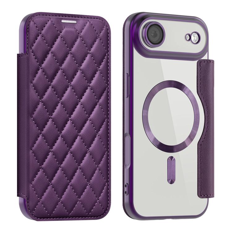 Shield Magsafe RFID Anti-theft Rhombus Leather Phone Case