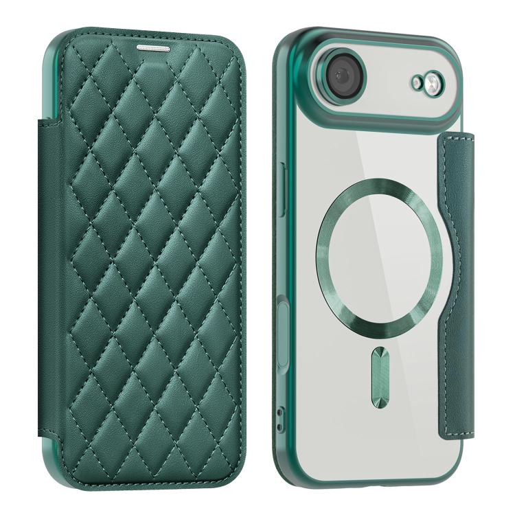 Shield Magsafe RFID Anti-theft Rhombus Leather Phone Case