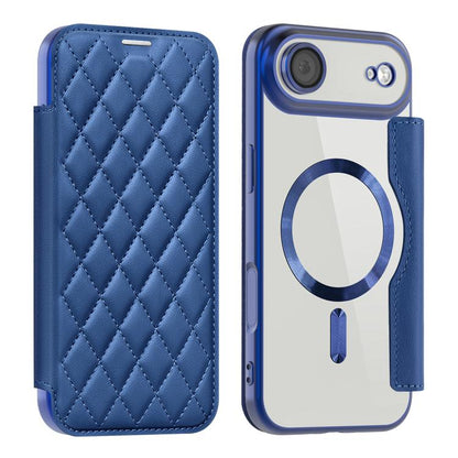 Shield Magsafe RFID Anti-theft Rhombus Leather Phone Case