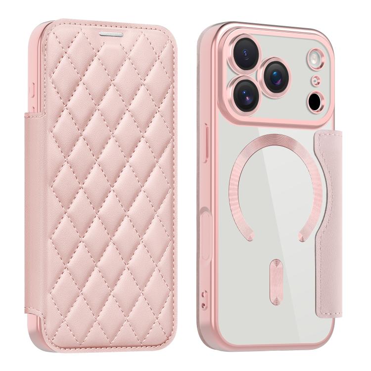 Shield Magsafe RFID Anti-theft Rhombus Leather Phone Case