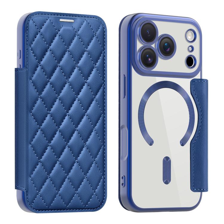 Shield Magsafe RFID Anti-theft Rhombus Leather Phone Case