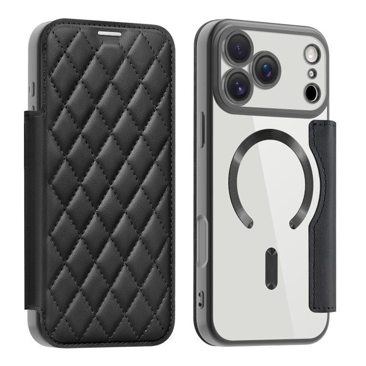 Shield Magsafe RFID Anti-theft Rhombus Leather Phone Case