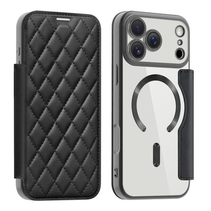 Shield Magsafe RFID Anti-theft Rhombus Leather Phone Case