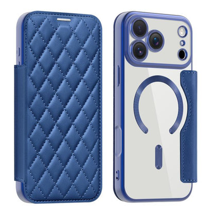 Shield Magsafe RFID Anti-theft Rhombus Leather Phone Case
