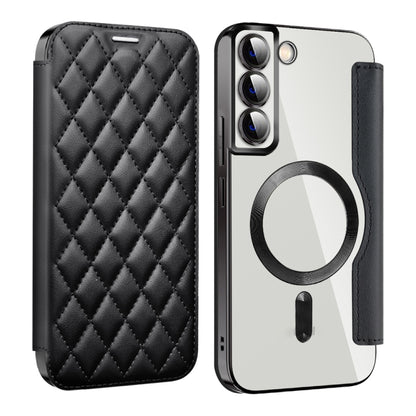 Shield MagSafe RFID Anti-theft Rhombus Leather Phone Case, For Samsung Galaxy A05s���������������...