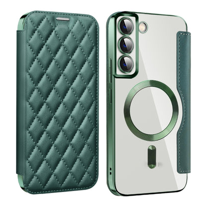 Shield MagSafe RFID Anti-theft Rhombus Leather Phone Case, For Samsung Galaxy A05s���������������...