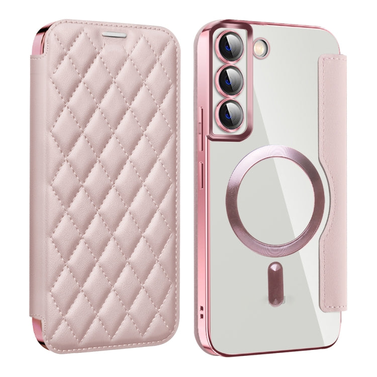 Shield MagSafe RFID Anti-theft Rhombus Leather Phone Case, For Samsung Galaxy A05s���������������...