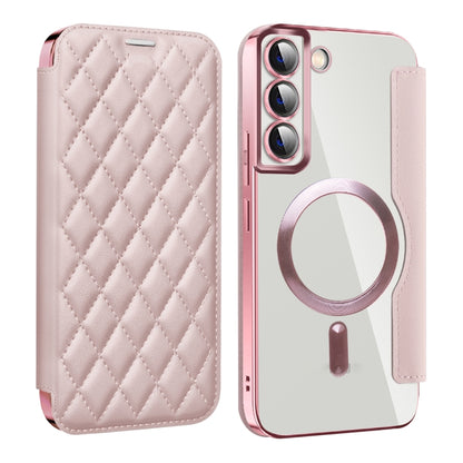 Shield MagSafe RFID Anti-theft Rhombus Leather Phone Case, For Samsung Galaxy A05s���������������...