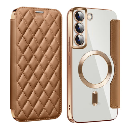 Shield MagSafe RFID Anti-theft Rhombus Leather Phone Case, For Samsung Galaxy A05s���������������...