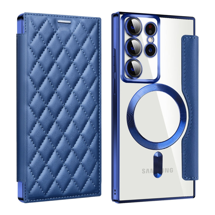 Shield MagSafe RFID Anti-theft Rhombus Leather Phone Case, For Samsung Galaxy A05s���������������...
