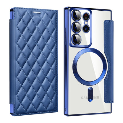 Shield MagSafe RFID Anti-theft Rhombus Leather Phone Case, For Samsung Galaxy A05s���������������...