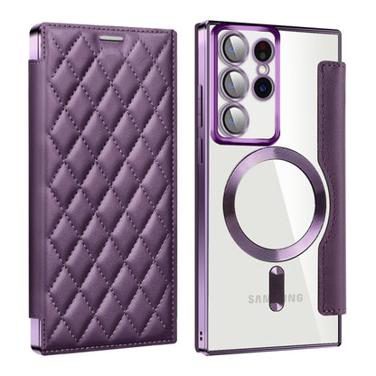 Shield MagSafe RFID Anti-theft Rhombus Leather Phone Case, For Samsung Galaxy A05s���������������...