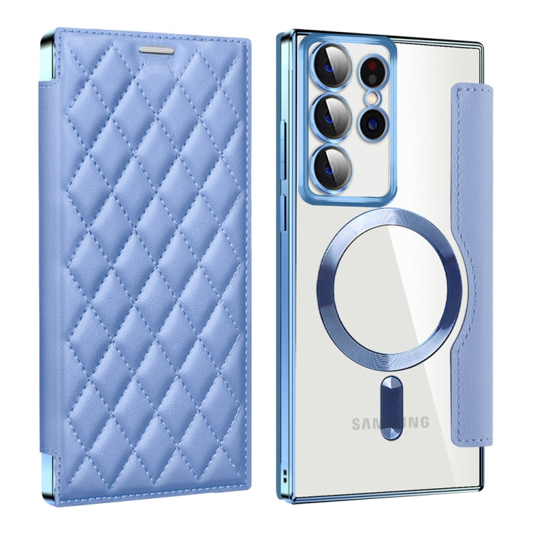 Shield MagSafe RFID Anti-theft Rhombus Leather Phone Case, For Samsung Galaxy A05s���������������...