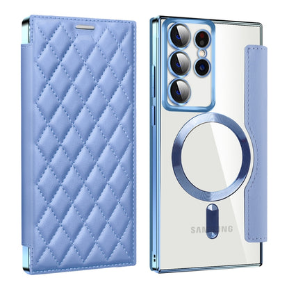 Shield MagSafe RFID Anti-theft Rhombus Leather Phone Case, For Samsung Galaxy A05s���������������...
