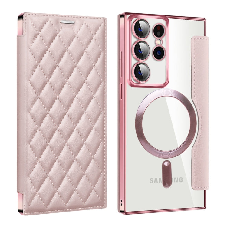 Shield MagSafe RFID Anti-theft Rhombus Leather Phone Case, For Samsung Galaxy A05s���������������...