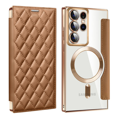 Shield MagSafe RFID Anti-theft Rhombus Leather Phone Case, For Samsung Galaxy A05s���������������...