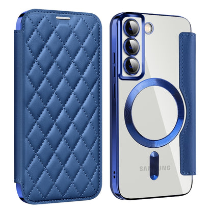 Shield MagSafe RFID Anti-theft Rhombus Leather Phone Case, For Samsung Galaxy A05s���������������...