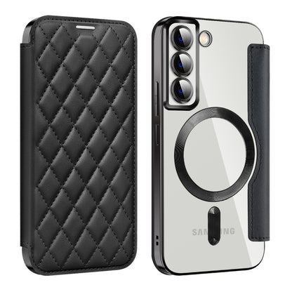 Shield MagSafe RFID Anti-theft Rhombus Leather Phone Case, For Samsung Galaxy A05s���������������...
