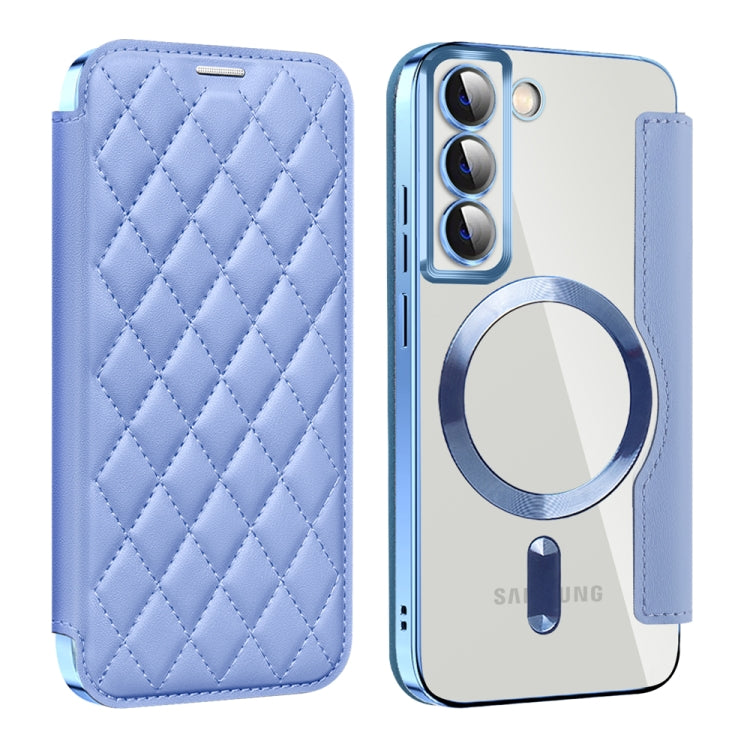 Shield MagSafe RFID Anti-theft Rhombus Leather Phone Case, For Samsung Galaxy A05s���������������...