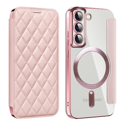 Shield MagSafe RFID Anti-theft Rhombus Leather Phone Case, For Samsung Galaxy A05s���������������...