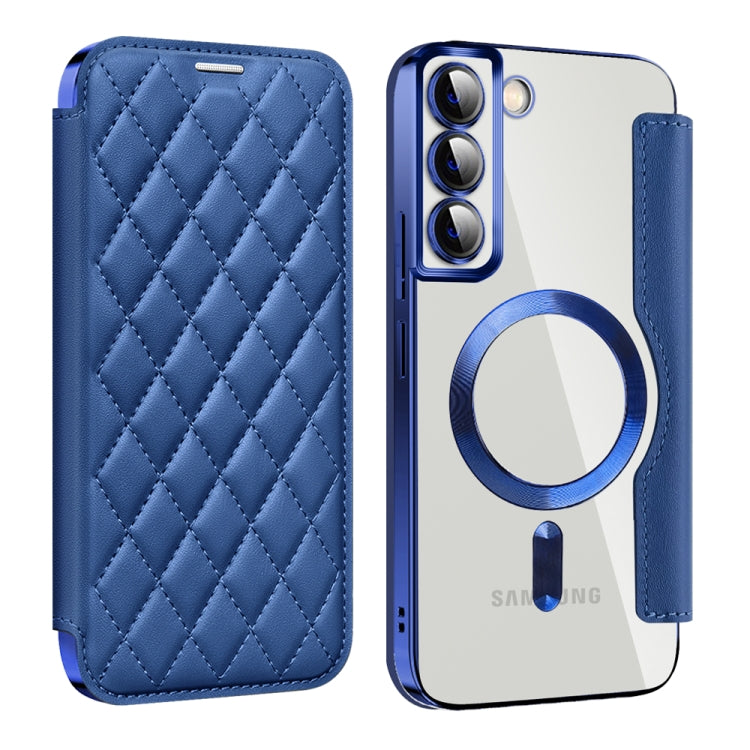 Shield MagSafe RFID Anti-theft Rhombus Leather Phone Case, For Samsung Galaxy A05s���������������...