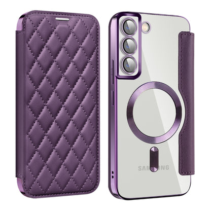 Shield MagSafe RFID Anti-theft Rhombus Leather Phone Case, For Samsung Galaxy A05s���������������...