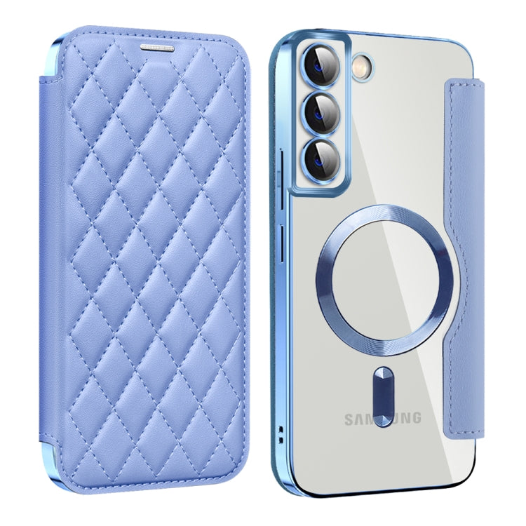Shield MagSafe RFID Anti-theft Rhombus Leather Phone Case, For Samsung Galaxy A05s���������������...