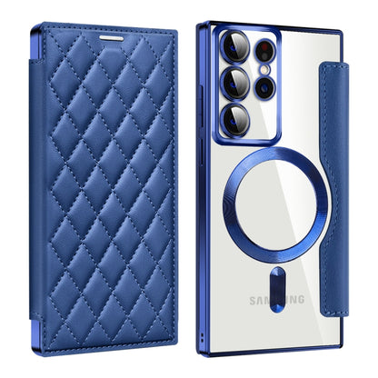 Shield MagSafe RFID Anti-theft Rhombus Leather Phone Case, For Samsung Galaxy A05s���������������...