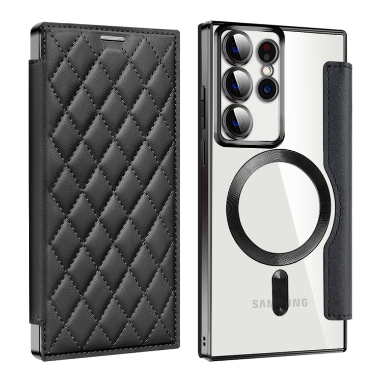 Shield MagSafe RFID Anti-theft Rhombus Leather Phone Case, For Samsung Galaxy A05s���������������...