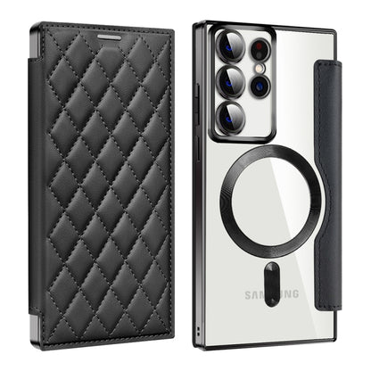 Shield MagSafe RFID Anti-theft Rhombus Leather Phone Case, For Samsung Galaxy A05s���������������...