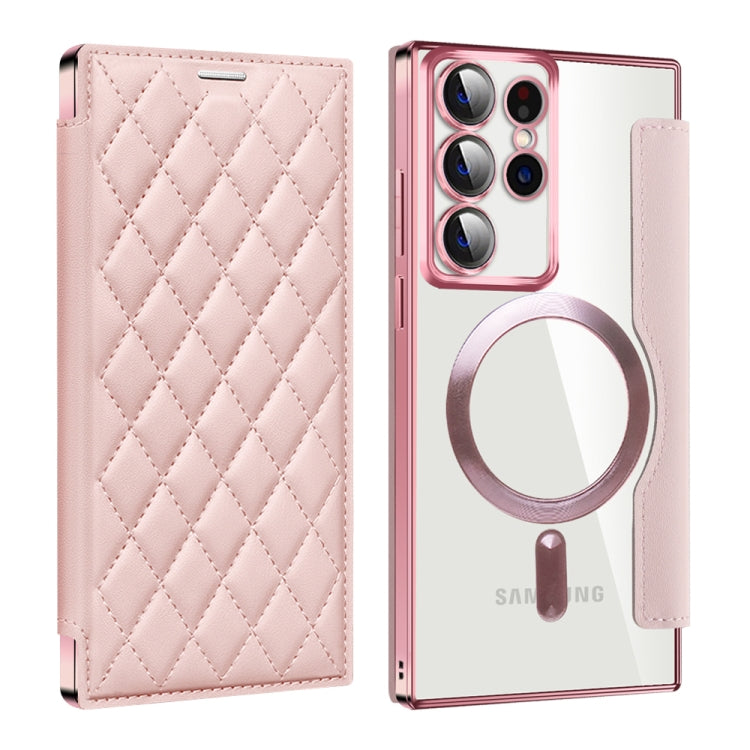 Shield MagSafe RFID Anti-theft Rhombus Leather Phone Case, For Samsung Galaxy A05s���������������...