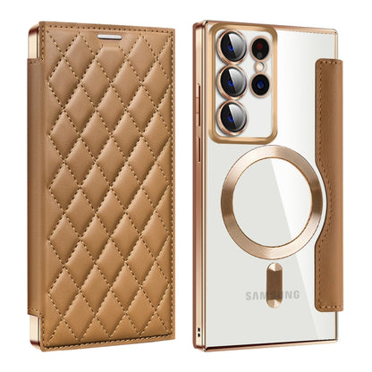 Shield MagSafe RFID Anti-theft Rhombus Leather Phone Case, For Samsung Galaxy A05s���������������...