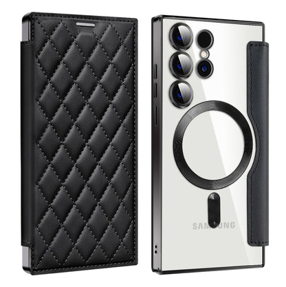 Shield MagSafe RFID Anti-theft Rhombus Leather Phone Case, For Samsung Galaxy A56 5G�������������...
