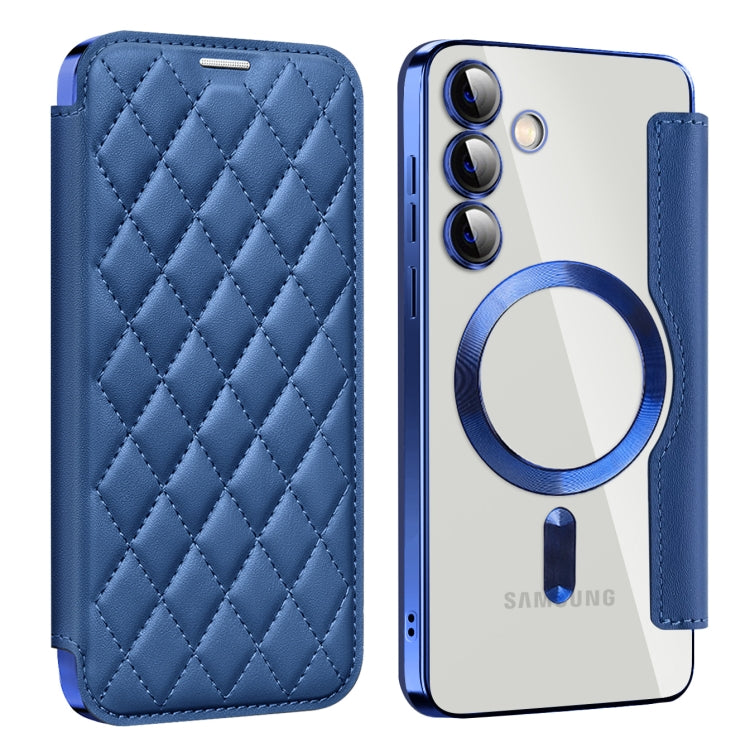 Shield MagSafe RFID Anti-theft Rhombus Leather Phone Case, For Samsung Galaxy A56 5G�������������...