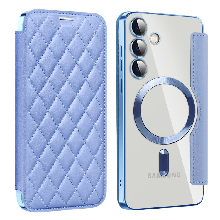 Shield MagSafe RFID Anti-theft Rhombus Leather Phone Case, For Samsung Galaxy A56 5G�������������...