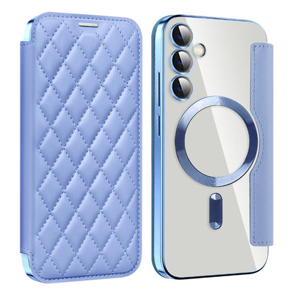 Shield MagSafe RFID Anti-theft Rhombus Leather Phone Case, For Samsung Galaxy A05s���������������...