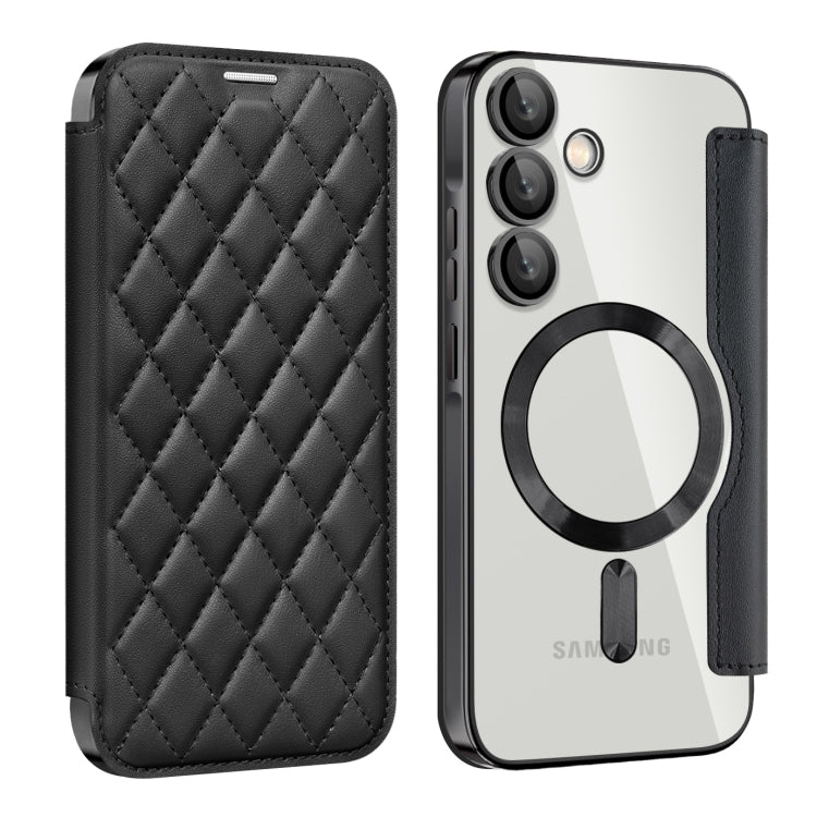 Shield MagSafe RFID Anti-theft Rhombus Leather Phone Case, For Samsung Galaxy A56 5G�������������...
